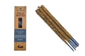 Sahumerio AROMANZA Palo Santo GARDENIAS Flores blancas (1)